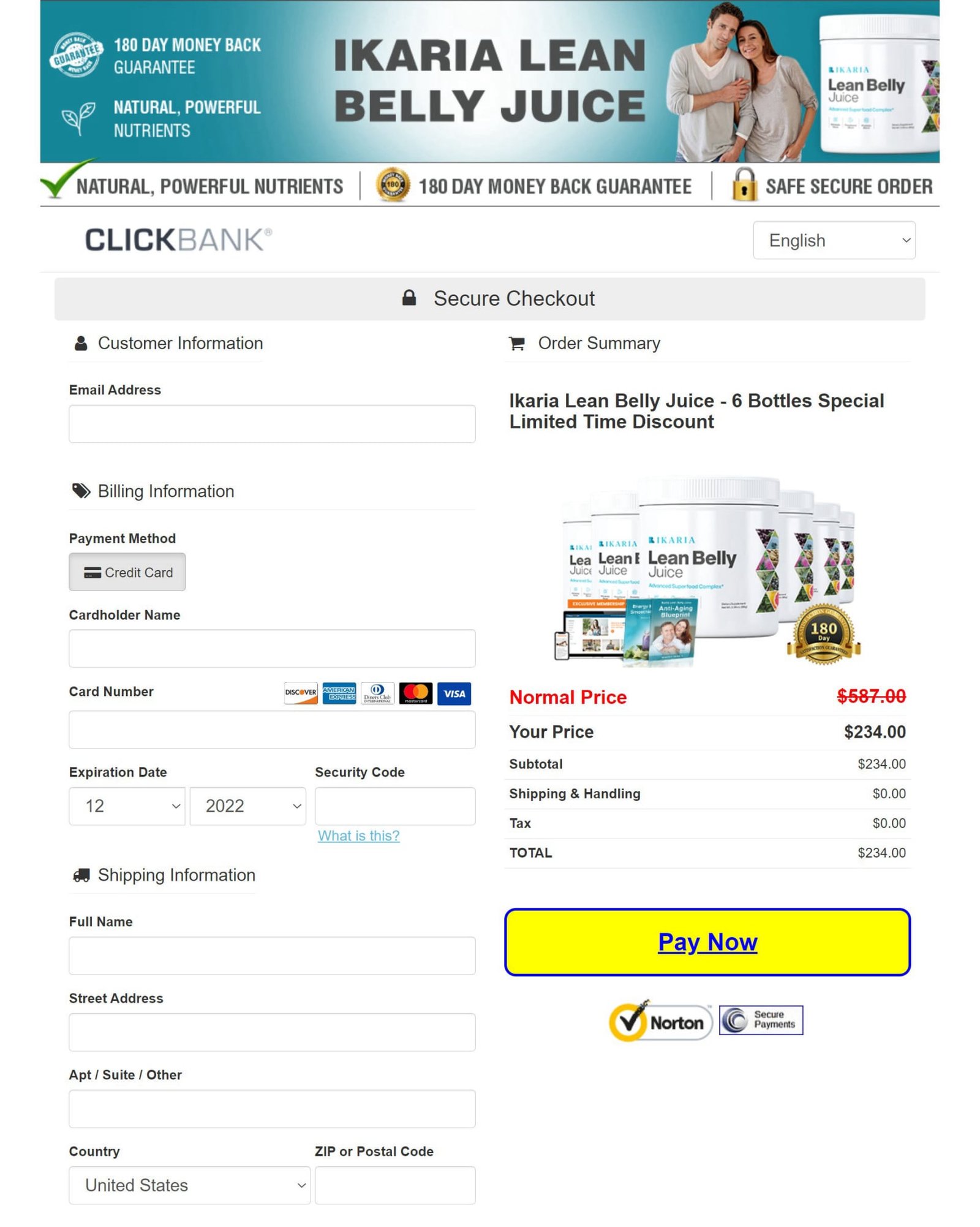 Ikaria juice order page 